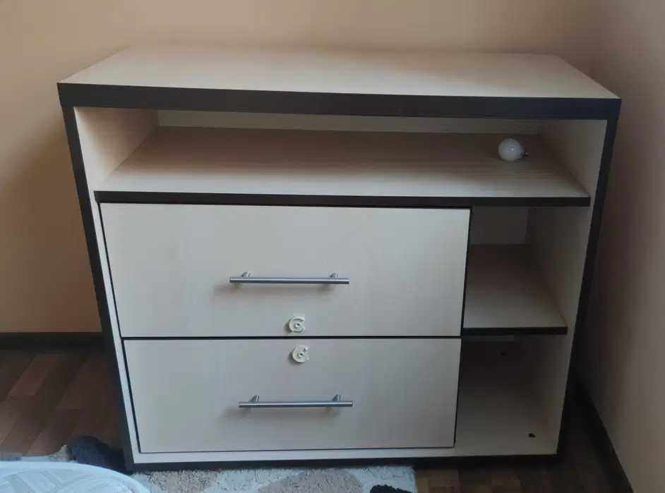 Pat/Cadru de pat cu sertare 160x200 +Saltea Superortopedica Lux Saltex