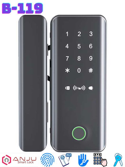 Aqlli elektron eshik qulfi. Model: Anju Smart Lock, B-119