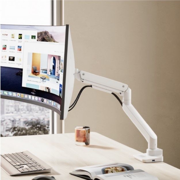Suport monitor de birou, 17- 49 inch, max 20kg, alb