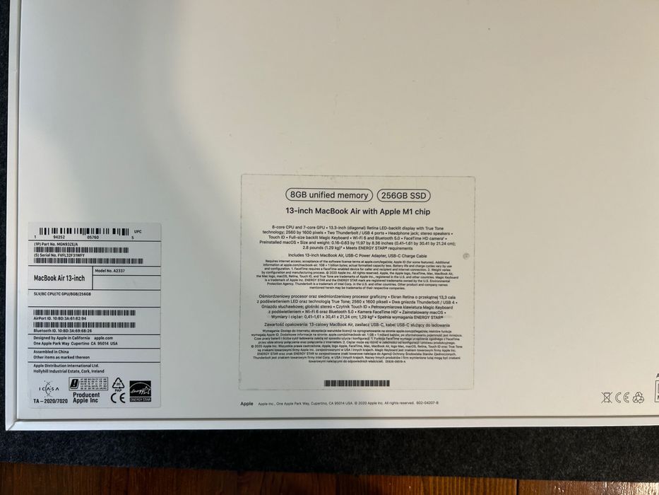 MacBook Air M1 256gb space grey