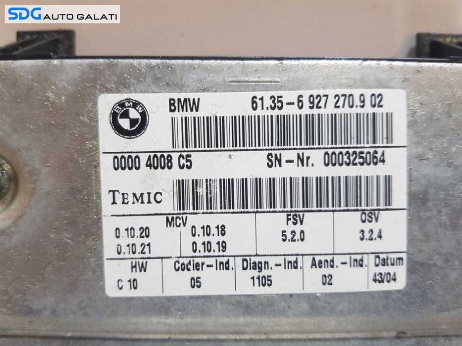 Modul Calculator Scaun Bancheta BMW Seria 5 E60 E61 2003 - 2010 Cod 6927270 61.350-6927270.9 02 [L3506]