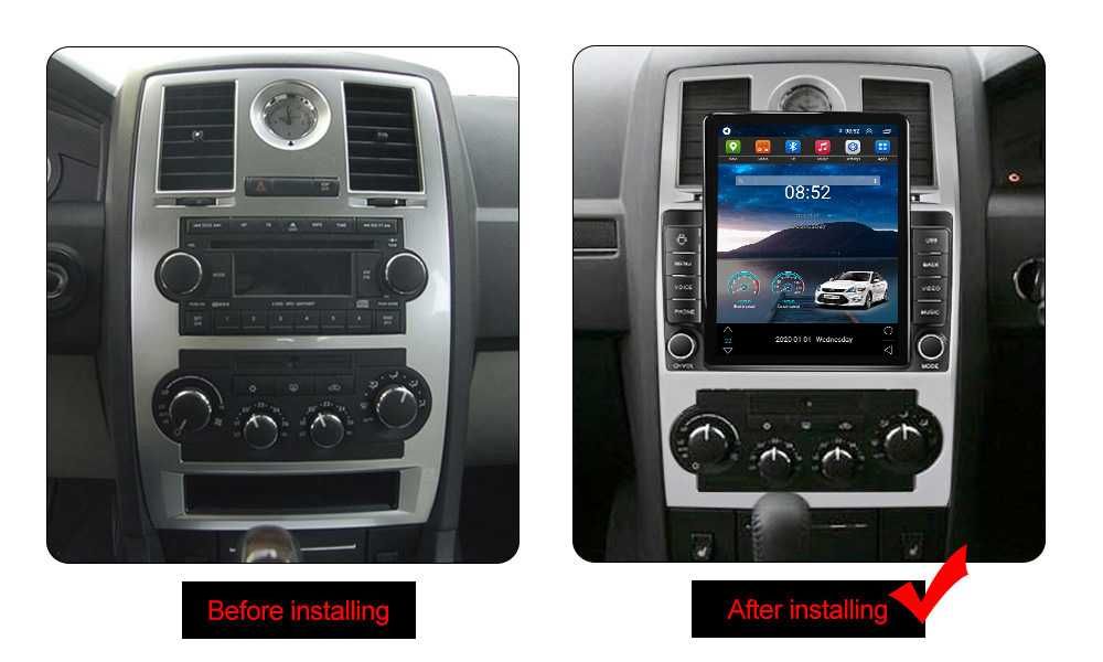 Navigatie Chrysler 300C 2004-2011, Tesla Style, Android,2+32GB ROM,10"