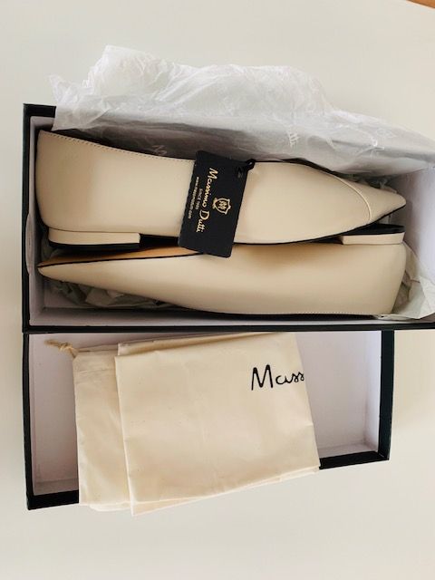 Pantofi NOI din piele, dama Massimo Dutti