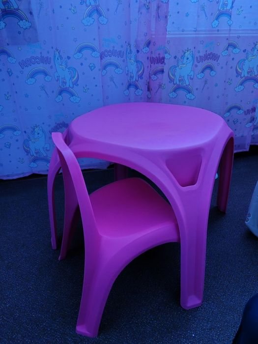 Masa cu scaun din plastic pentru copii 3-7 ani