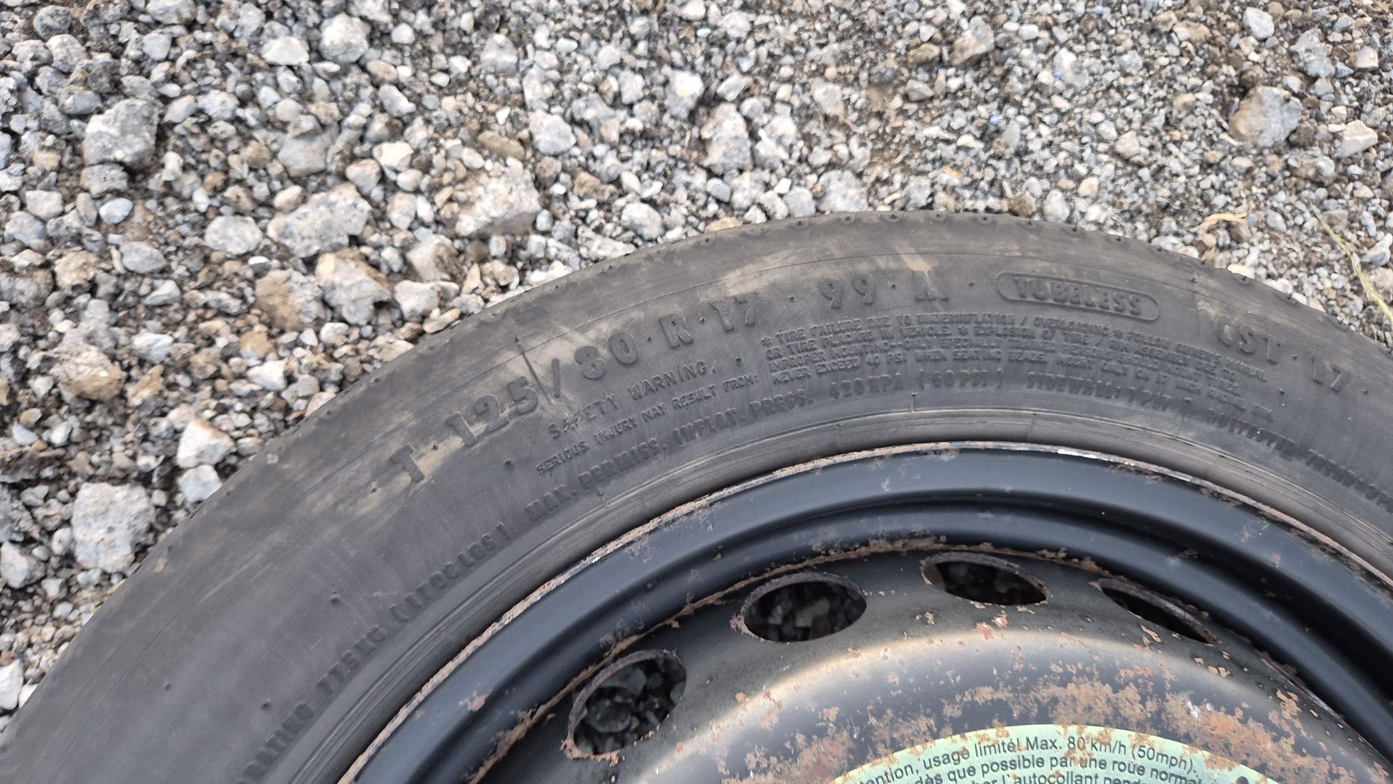 Резервна гума /ПАТЕРИЦА/ Мерцедес 5/112 Mercedes W209 5x112

Употребяв