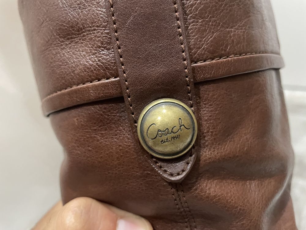 Оригинални кожени ботуши Coach