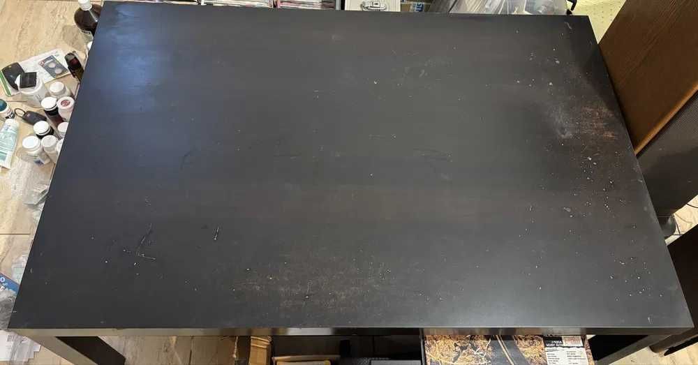 Masuta cafea IKEA, negru-maro, 118x78cm