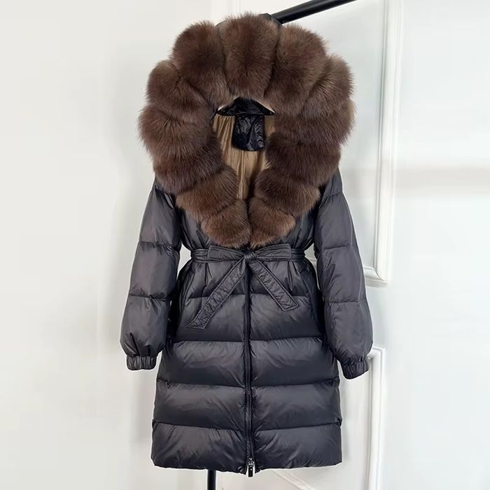 Geaca Lunga Cu Blana Naturala