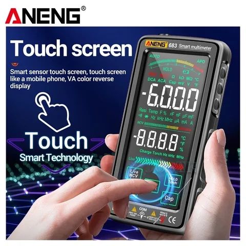 Высококлассный сенсорный интеллектуальный мультиметр ANENG 683