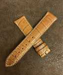 Curea piele crocodil maro ceas Longines 21/18 mm