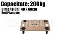 Platforma Liza Carucior Transport Manuala Marfa Bidoane 150 200 300 kg