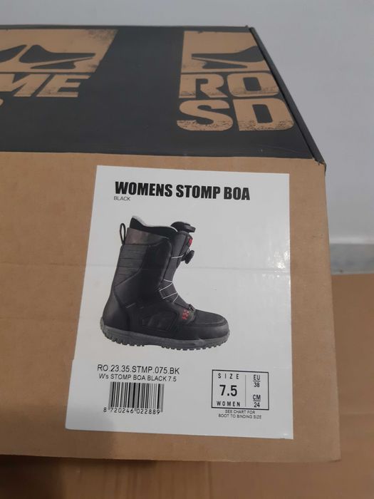 Boots snowboard noi Rome SDS Stomp Women Boa marime 38 mondo 24