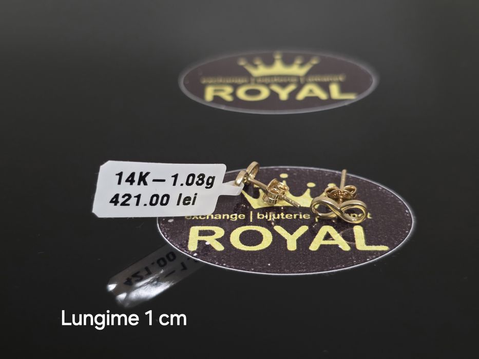 Bijuteria Royal: Cercei aur 14k/1.03 gr