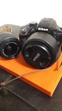 Никон  nikon d3300 + обектив 18-55mm + обектив 35 mm+чанта