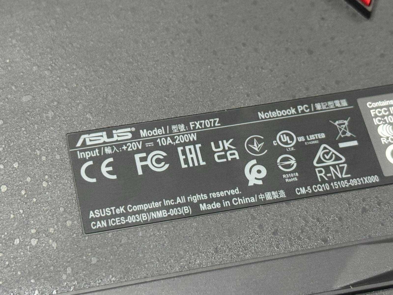 ASUS TUF Gaming F17 /Intel i7-12700H 2.30GHz/16GB RAM/RTX 3050