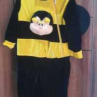 Плюшен костюм на пчела с качулка и крила 3-4г нов
