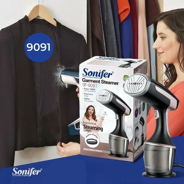 Ручной отпариватель Sonifer SF-9091, бежевый/чёрный, 500Вт