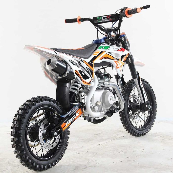Motocicleta cross 125cc NCX CRX 4T benzina 14/12" alb/portocaliu