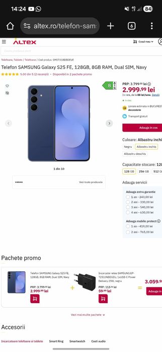 Vând Samsung S25 FE !SIGILAT!