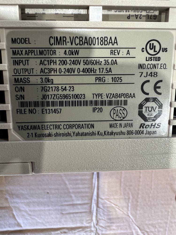 Нов инвертор 4кВ Yaskawa/честотен регултор/честотно управление