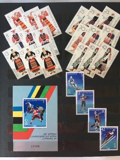 Колекция стари пощенски марки без печат (нови) - 8 големи класьора