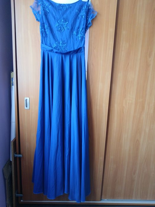 Vând Rochie Eleganta Satin cu Dantela Italia Mărimea M