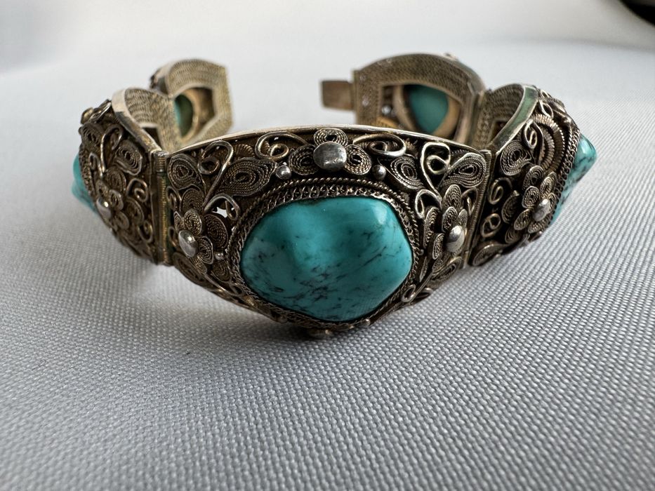 Bratara argint si turcoaz China Veche