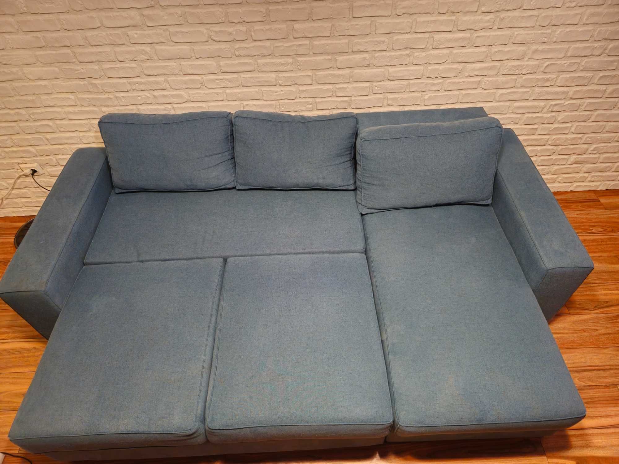 Vand canapea modulara extensibila 3 locuri albastra