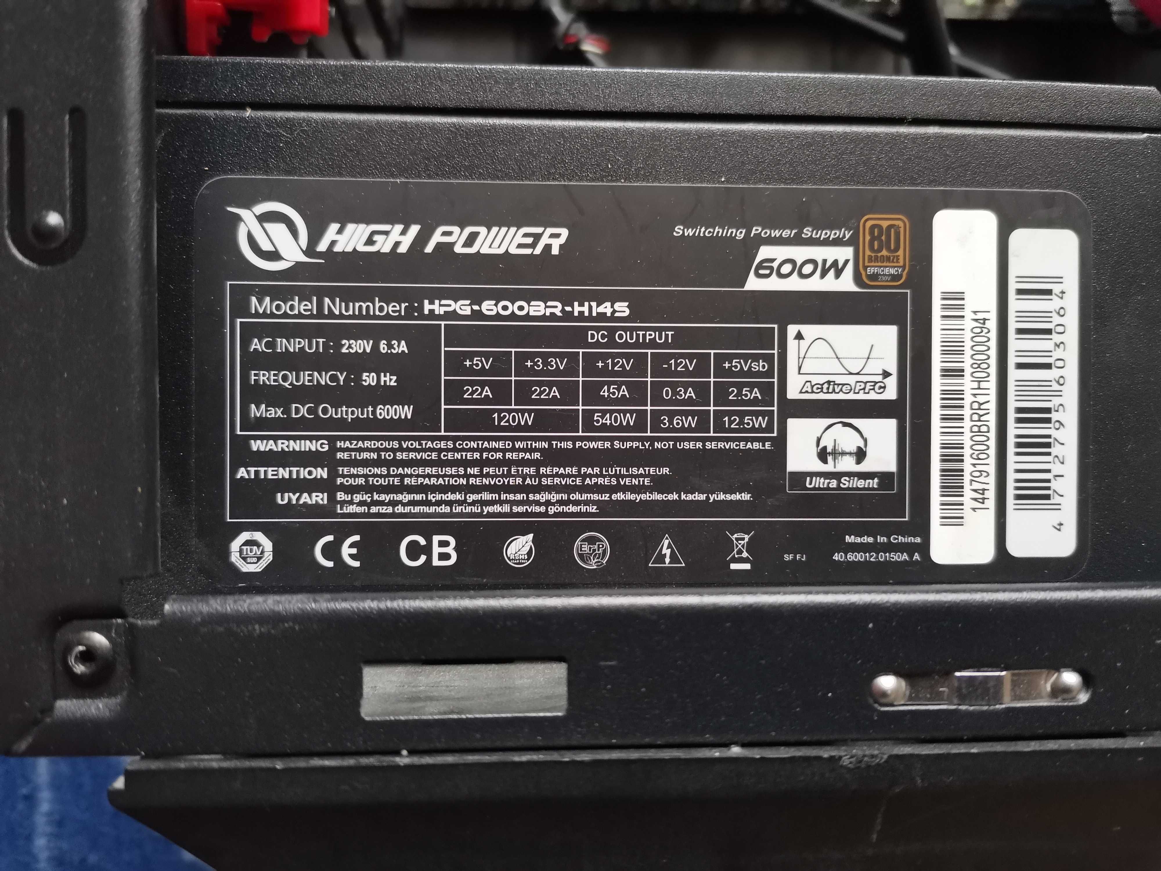 Sursa alimentare 600 W High Power KO