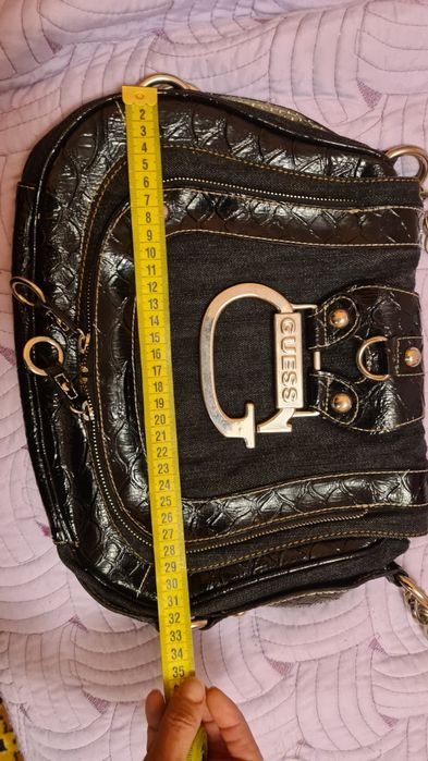 Poseta Guess denim+piele