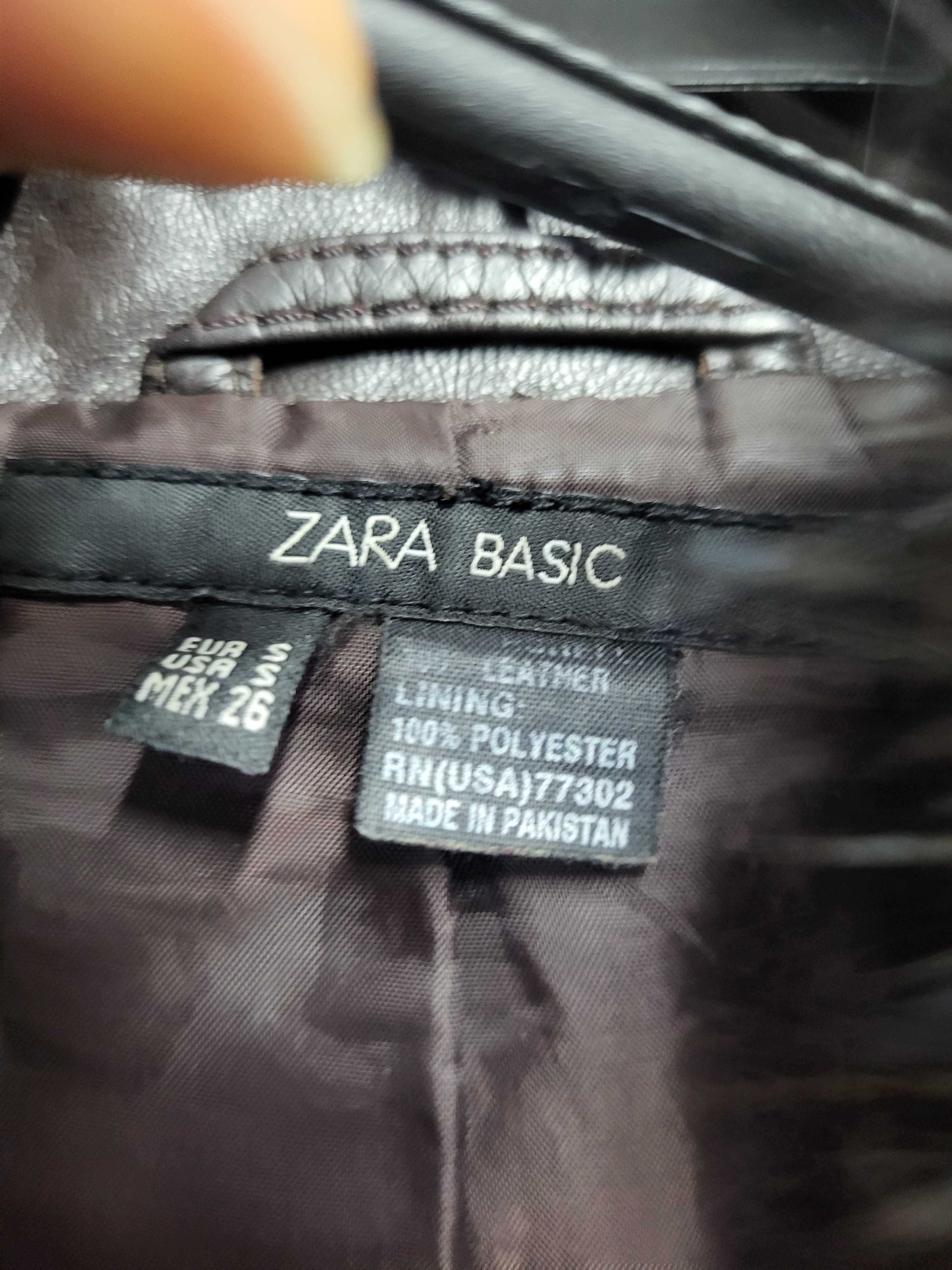 ZARA сако естествена кожа