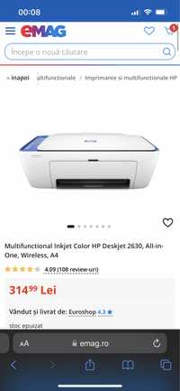 Imprimanta HP Deskjet 2630 All in one