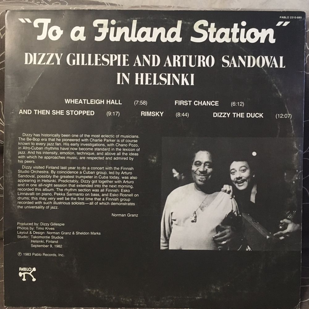 Dizzy Gillespie and Arturo Sandoval in Helsinki, LP, 1983