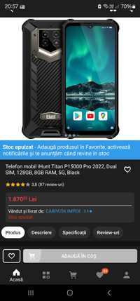 iHunt Titan P15000 Pro 2022, ROM 128GB, 8GB RAM,
5G, baterie 15600 mAh