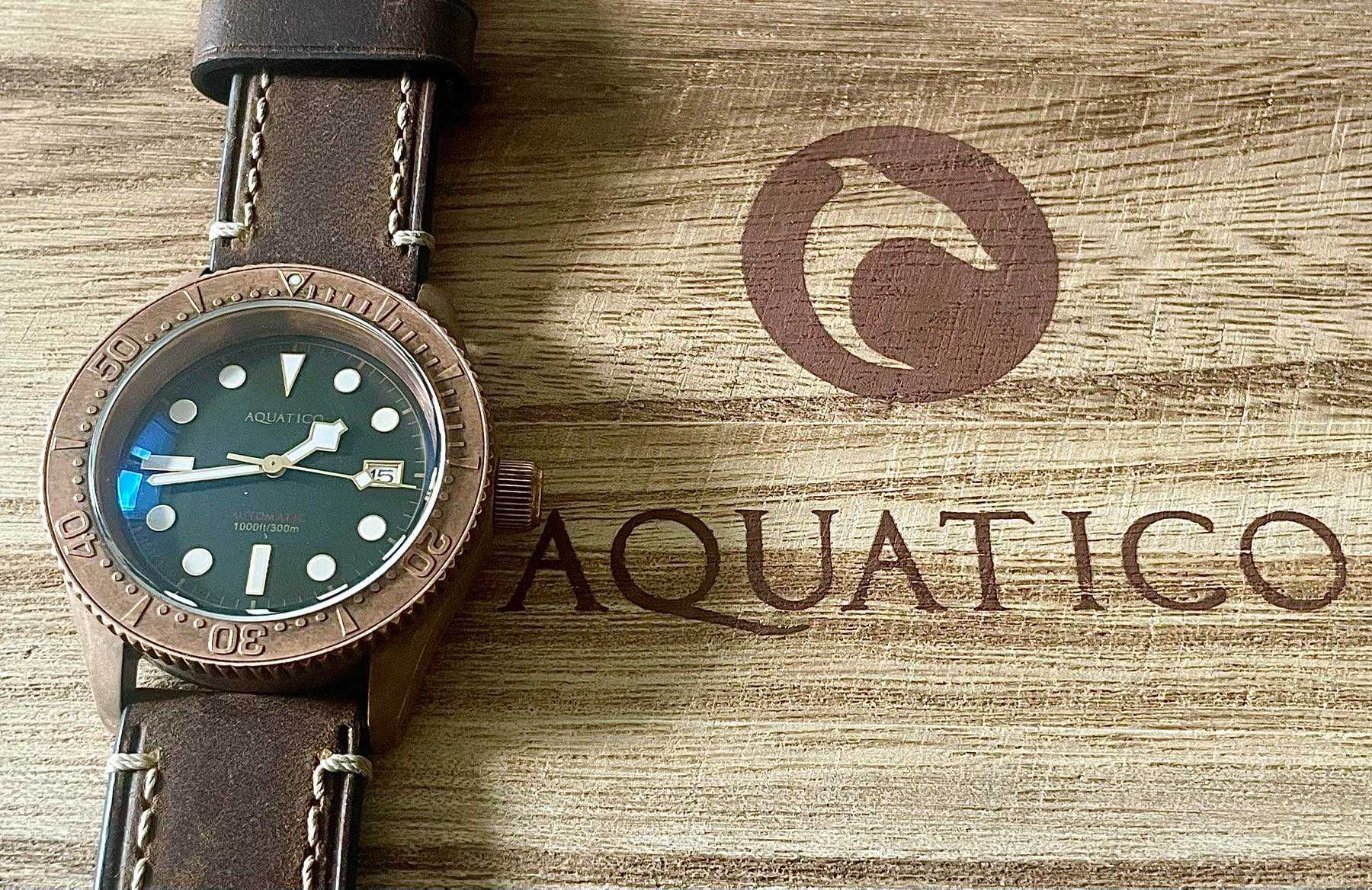 Aquatico Sea Star All Bronze 300m Diver Green 20/88