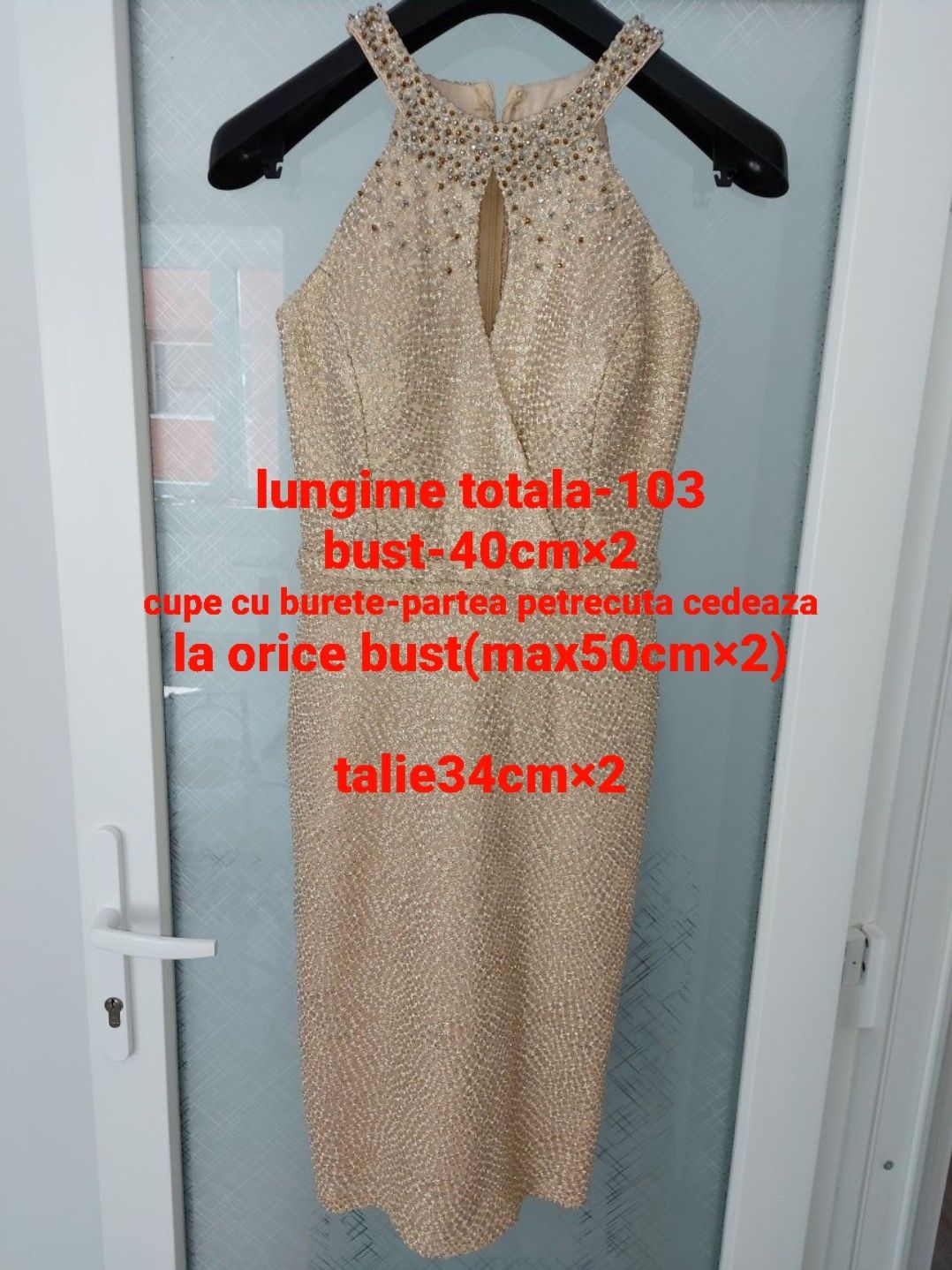 Rochie aurie de ocazie