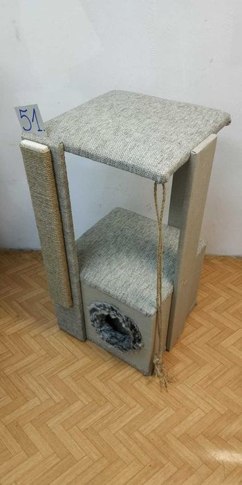 НОВИ Котешки катерушки с къщичка – 80 см ОБЛЕН