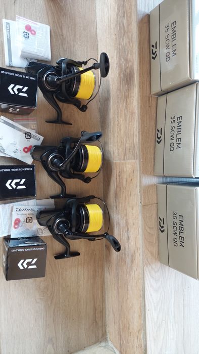 Set 3 mulinete daiwa 23 emblem 35 scw qd
