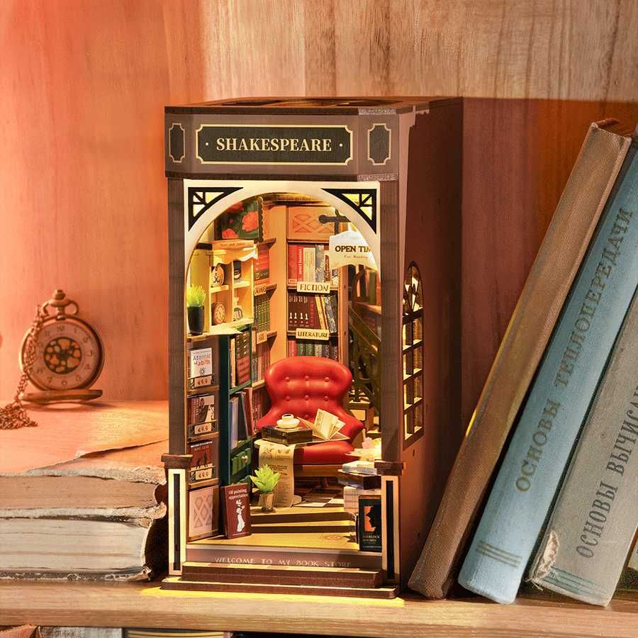 Кътче за книги: Bookstore – DIY комплект, идеален за декор, LED