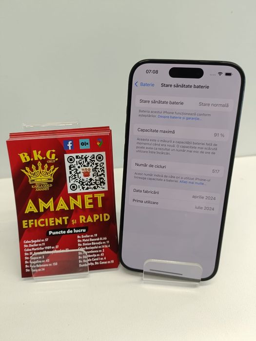 Iphone 15 Pro 128gb Amanet BKG