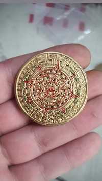 Moneda antica calendar Aztec de colectie