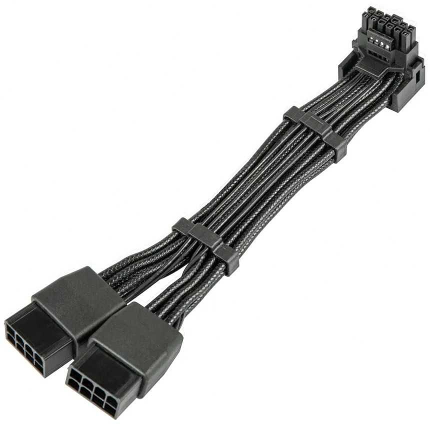 Cablu adaptor 12VHPWR 2x 8 pini la  16 pini ATX 3.0 PCIE 5.0 nou