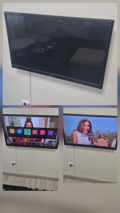 Vând TV 80 cm telefunken+suport perete.