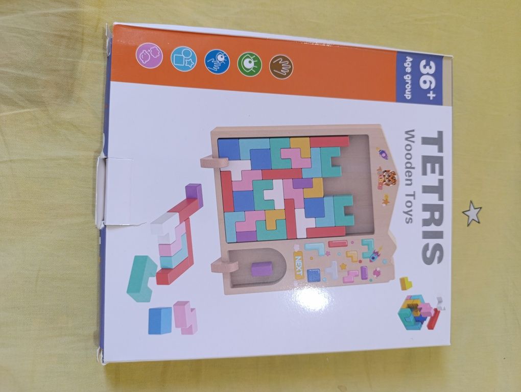 Деревянный тетрис игрушка