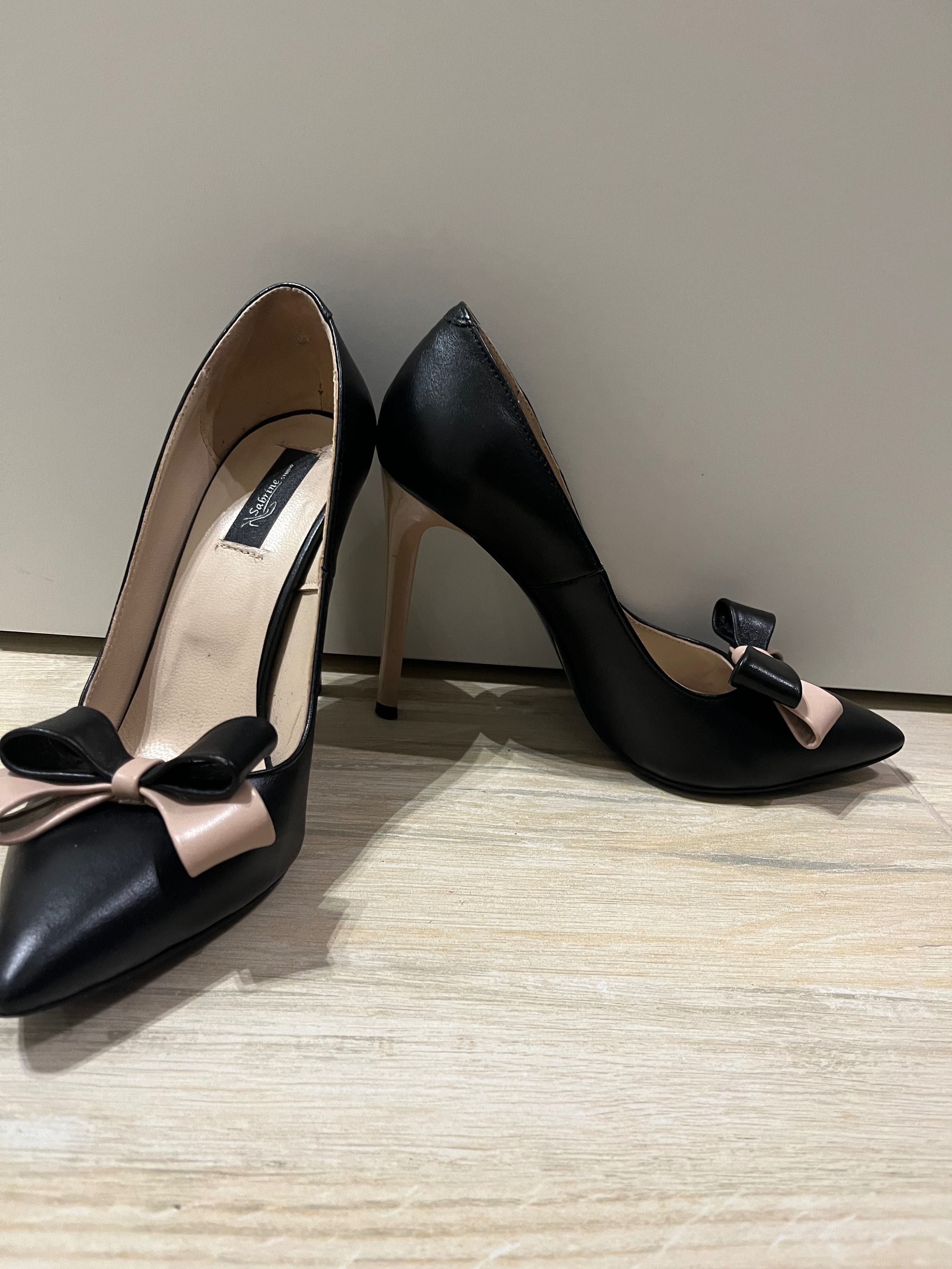 Pantofi dama piele toc subtire Sabrine marimea 37