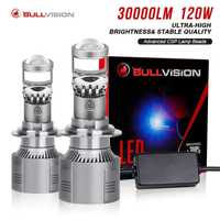 Set 2xBec LED H4 Bullvision cu LUPA