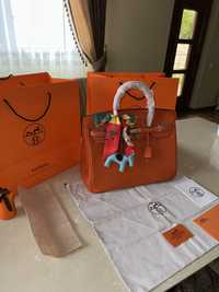 Geanta Hermes Birkin 40cm Orange Piele naturala 100%/Punga Hermes