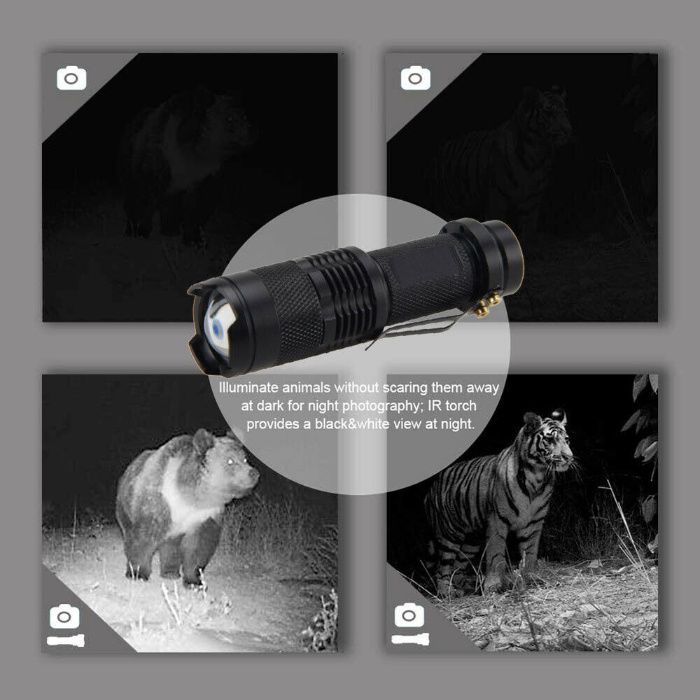 Lanterna Night Vision Infrarosu IR 940nm 850nm cu zoom. Noua!