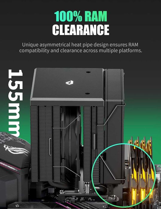 CPU охладител upHere Dual Tower - Без монтажни планки