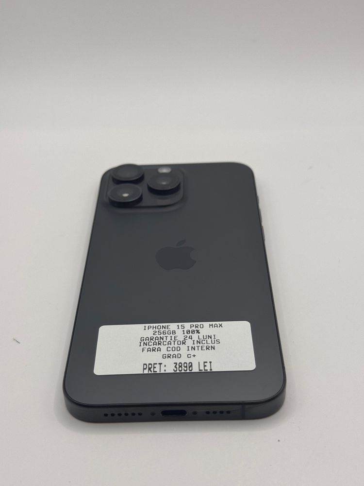 Iphone 15 Pro Max 256GB 100% Garantie 24 Luni Grad C+ Zonemag.ro